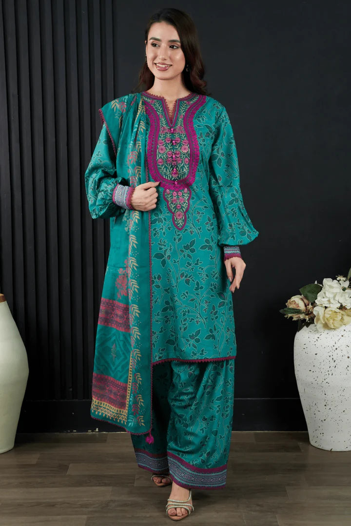 EMBROIDERED 3 PC SUIT