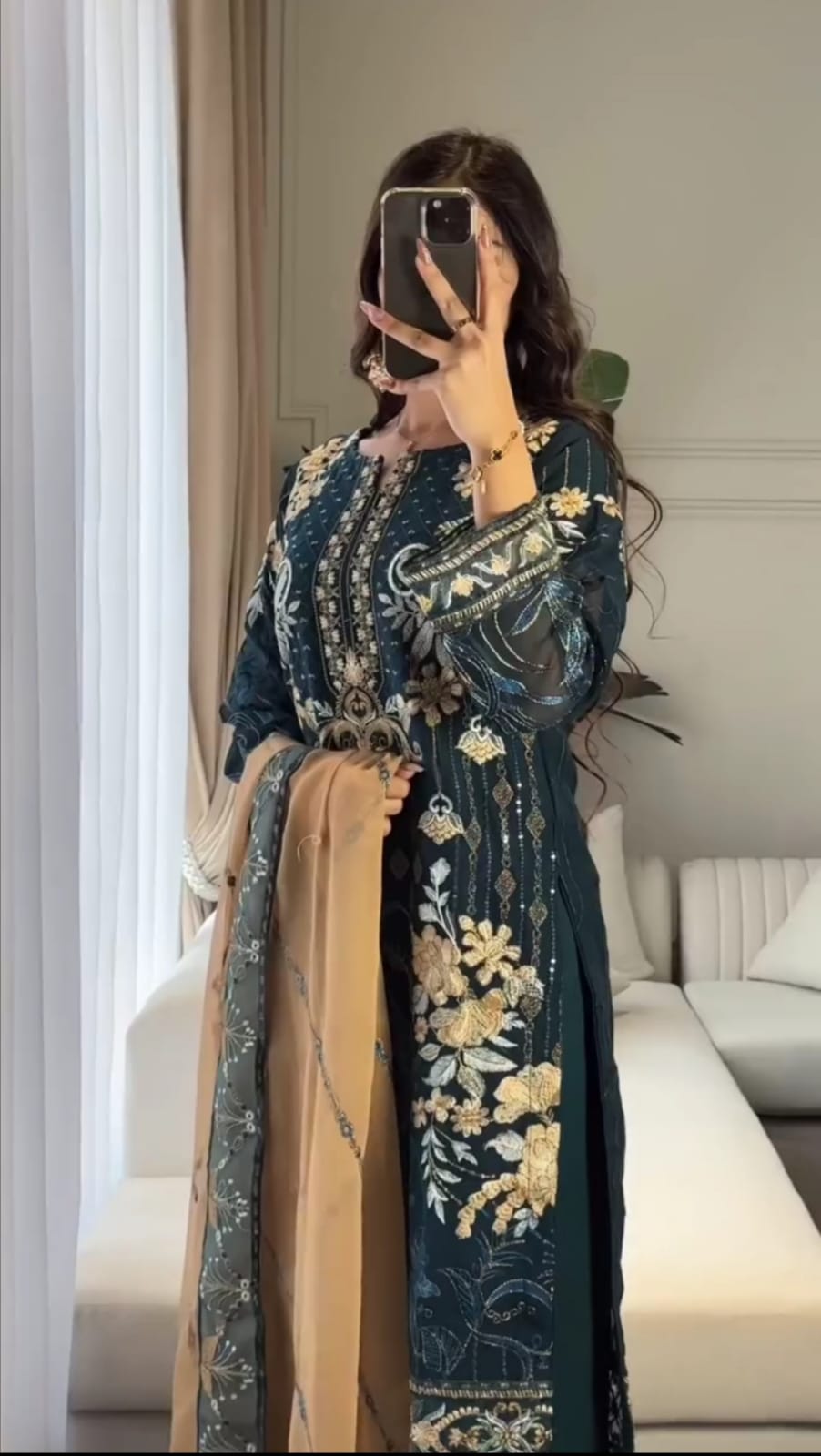 EMBROIDERED 3 PC SUIT