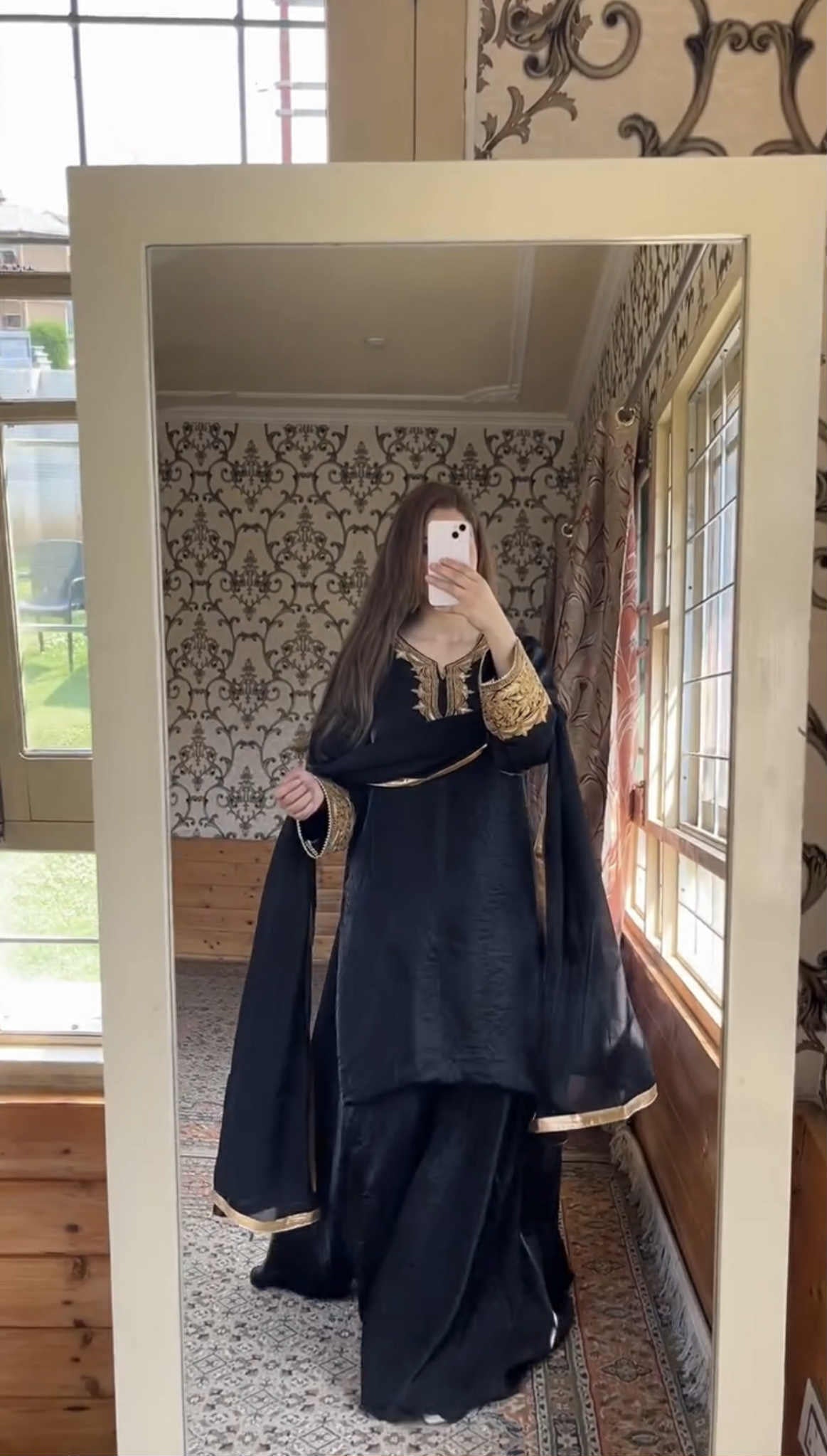 Kyra Black Embroidered Dress