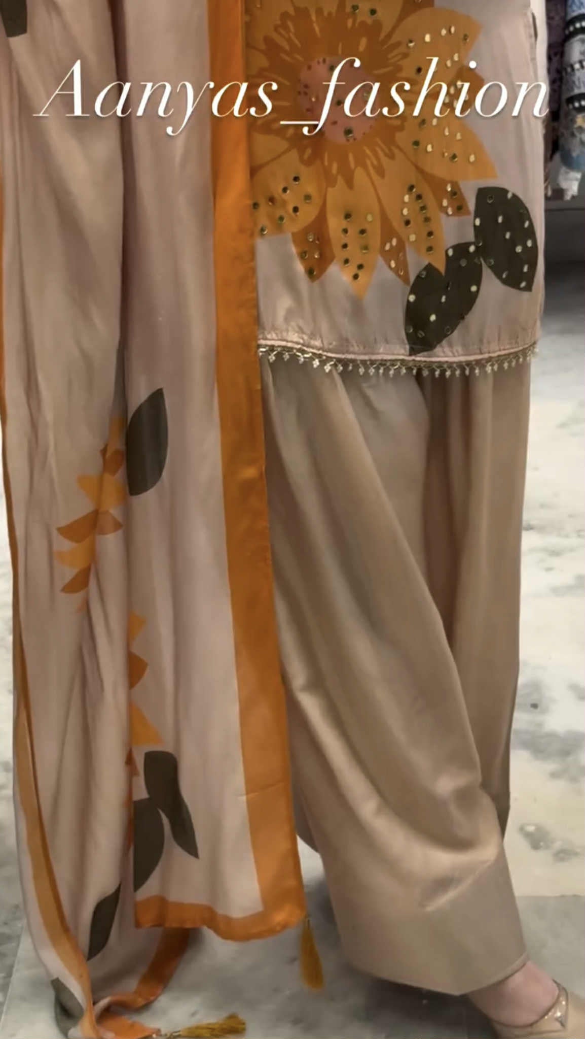 Floral farshi salwar suit 3 pieces