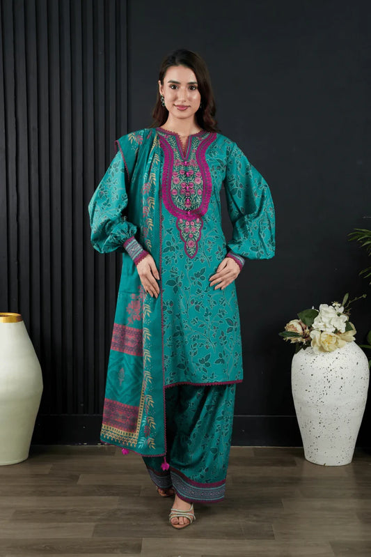 EMBROIDERED 3 PC SUIT