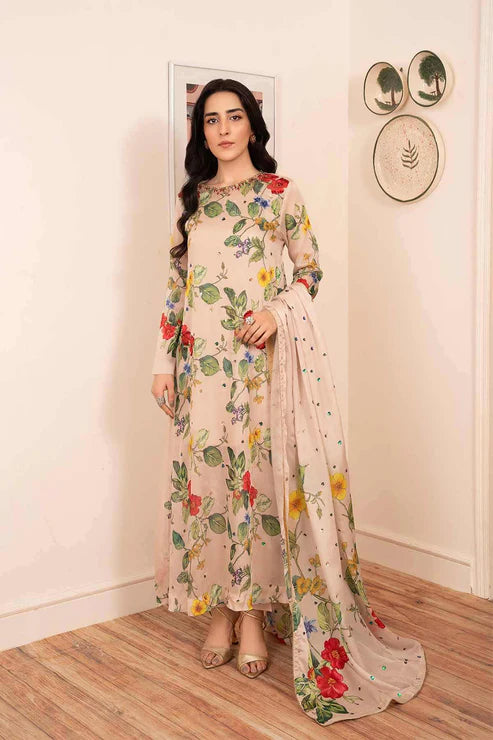 Stitch Vibes Beige Silk Dress