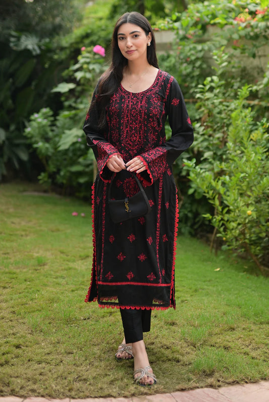 EMBROIDERED LAWN SUIT