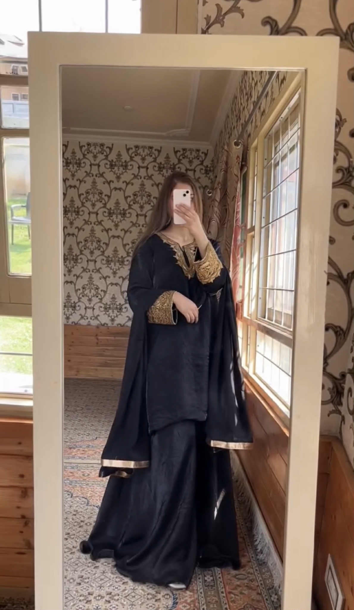 Kyra Black Embroidered Dress