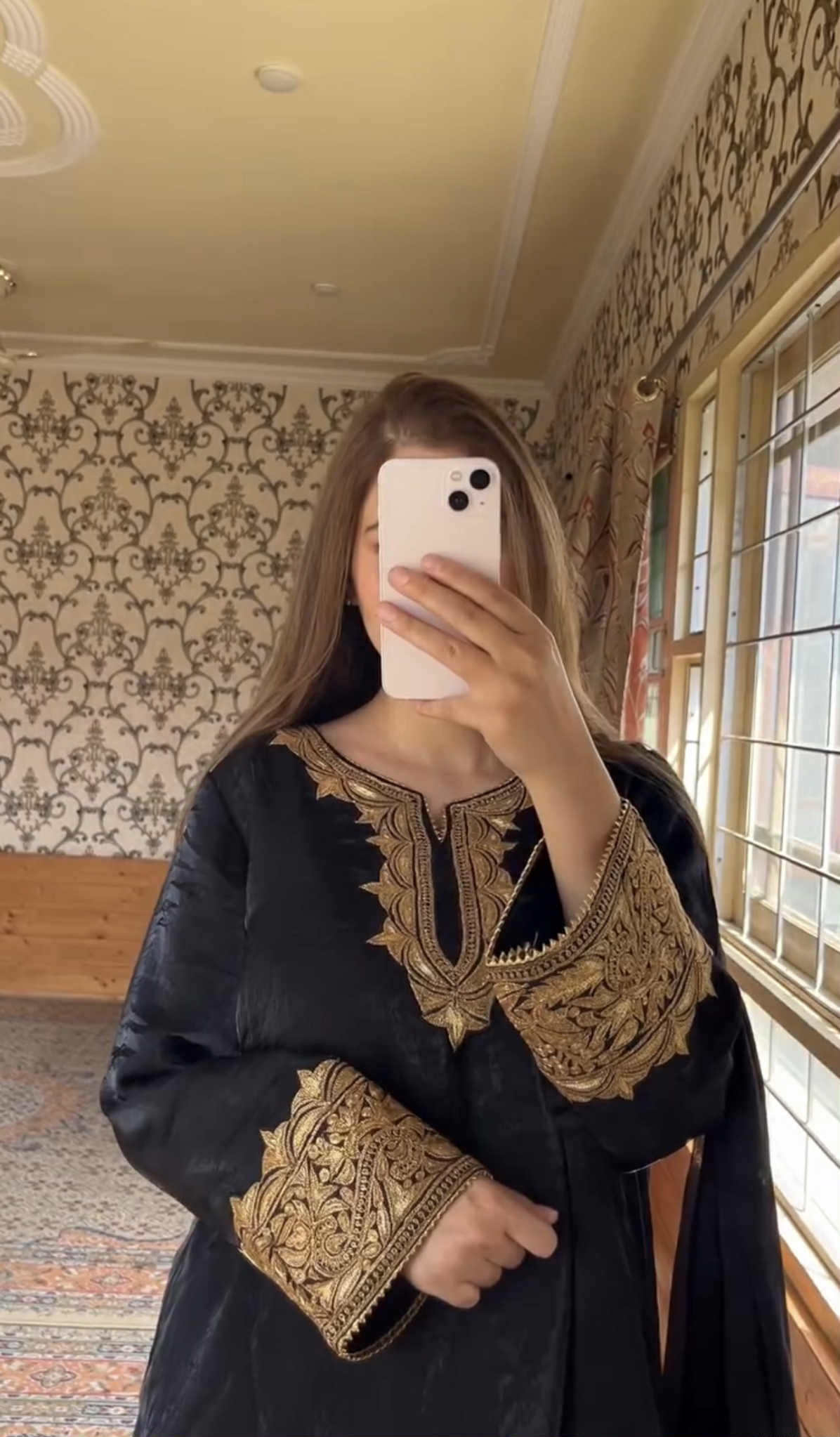 Kyra Black Embroidered Dress