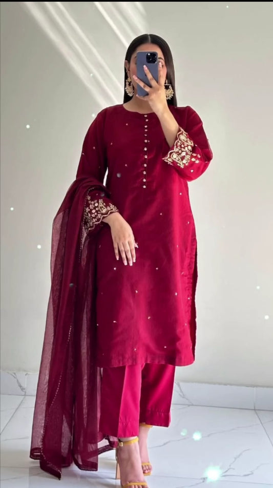 RED COLOR FANCY DRESS