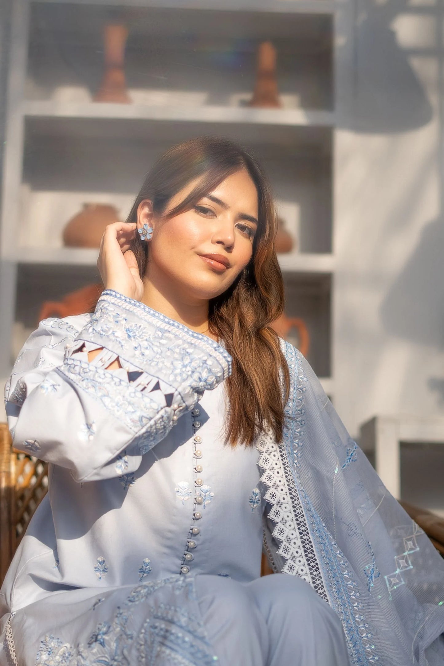 EMBROIDERED 3 PIECE SUIT