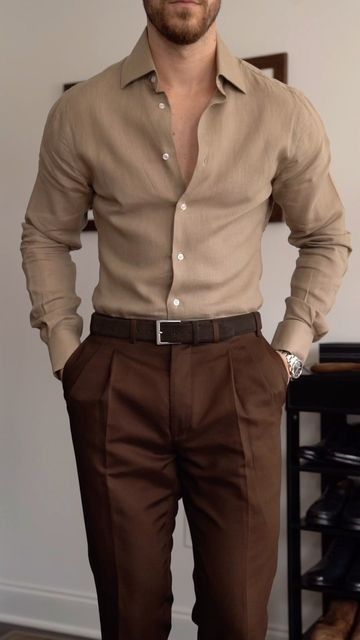 Mens Brown Shirt