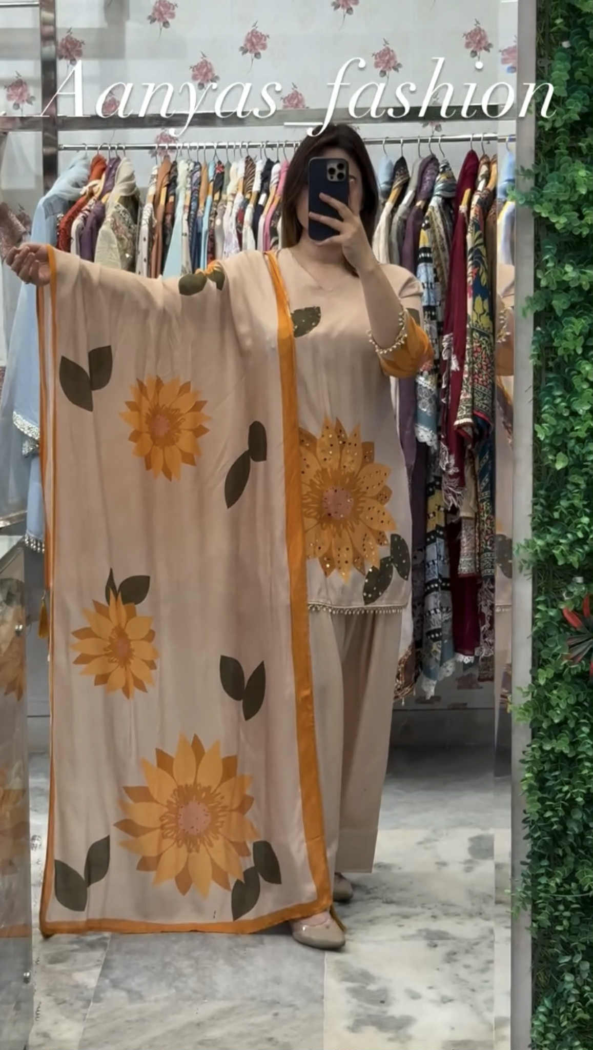 Floral farshi salwar suit 3 pieces