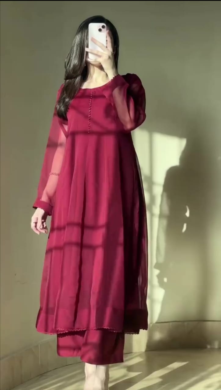 WOMEN SHAIFOON EMBROIDERED SUIT