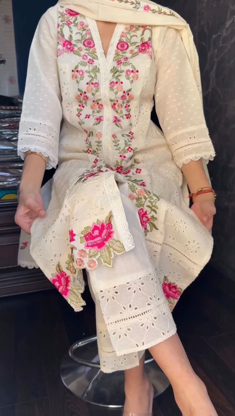 Women Embroidered Stitched 3 Pcs