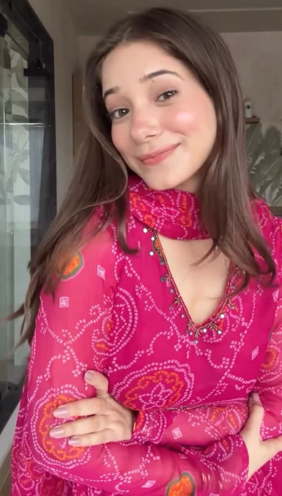 Pure Chiffon Shara Set with Hand Work