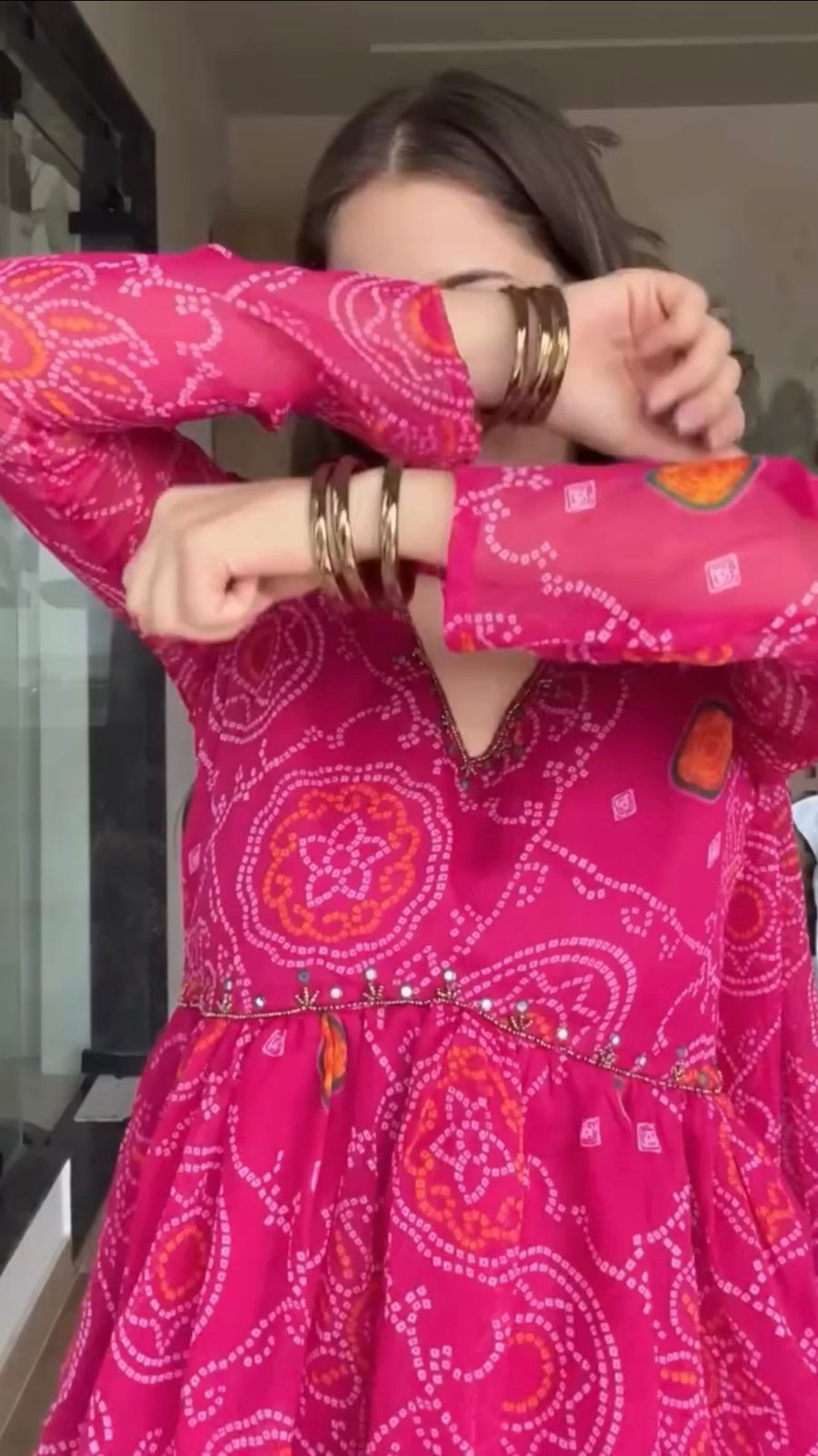 Pure Chiffon Shara Set with Hand Work