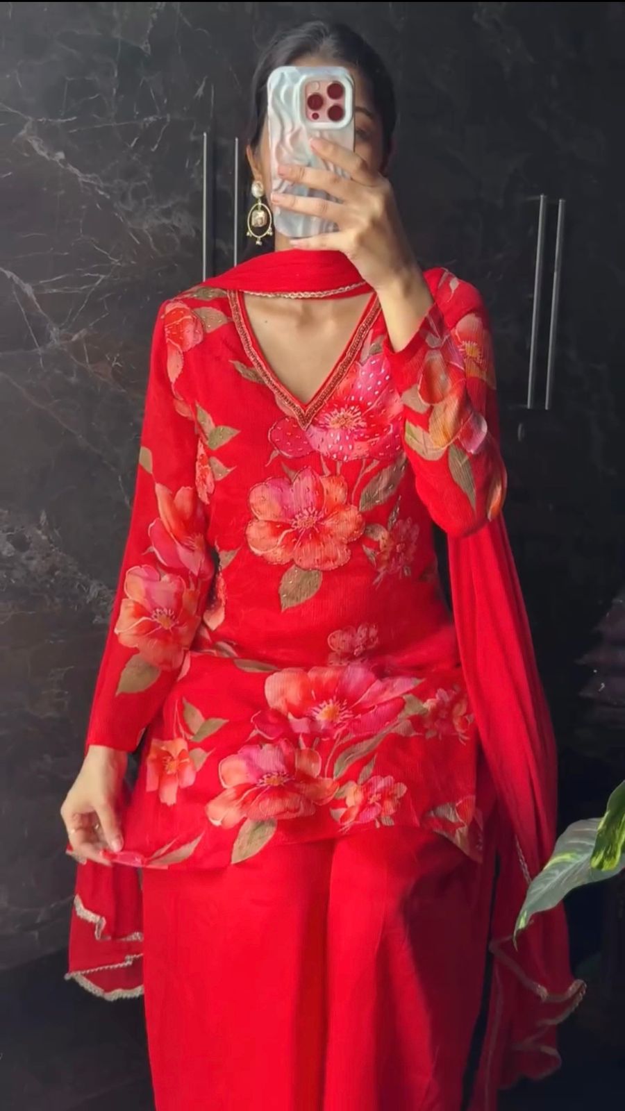 Women Floral Frock 3 Pcs