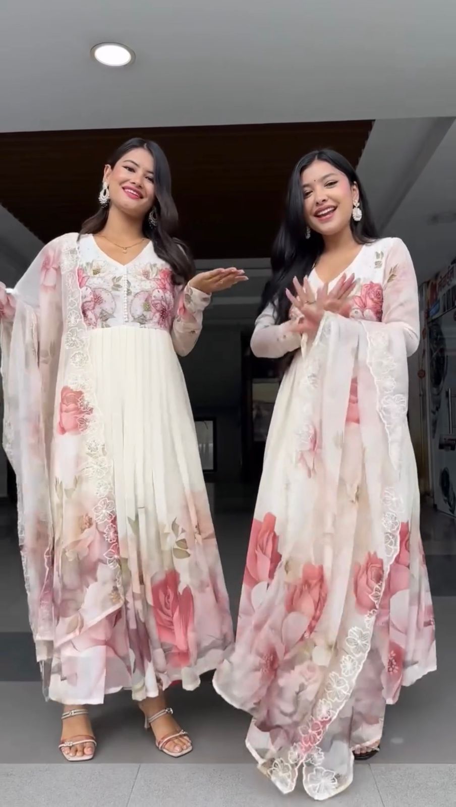 Beautiful Anarkali Frock 3 Pcs