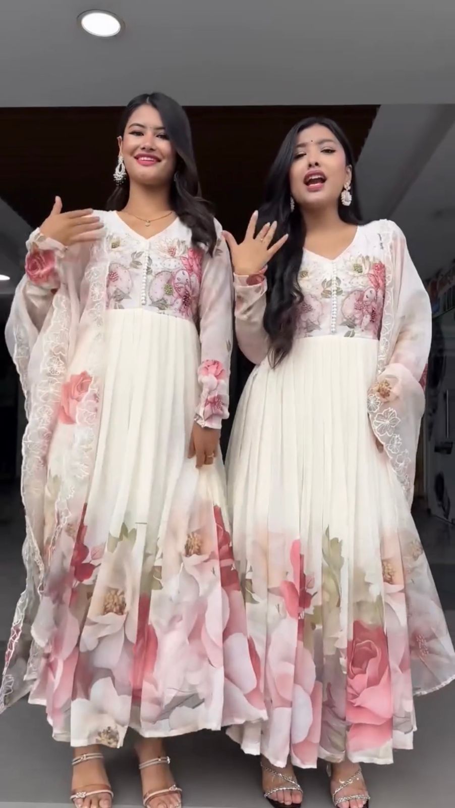 Beautiful Anarkali Frock 3 Pcs