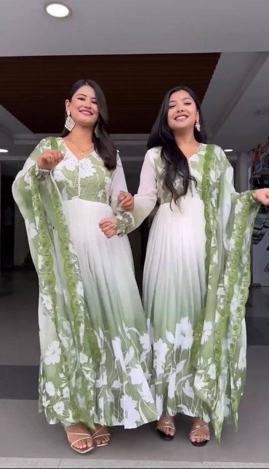 Festive Anarkali 3 Pcs Frock