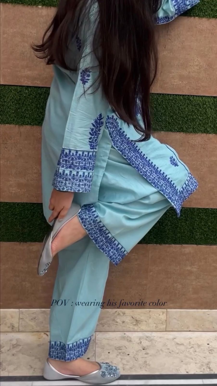 Pretty 2PC Embroidered Dress