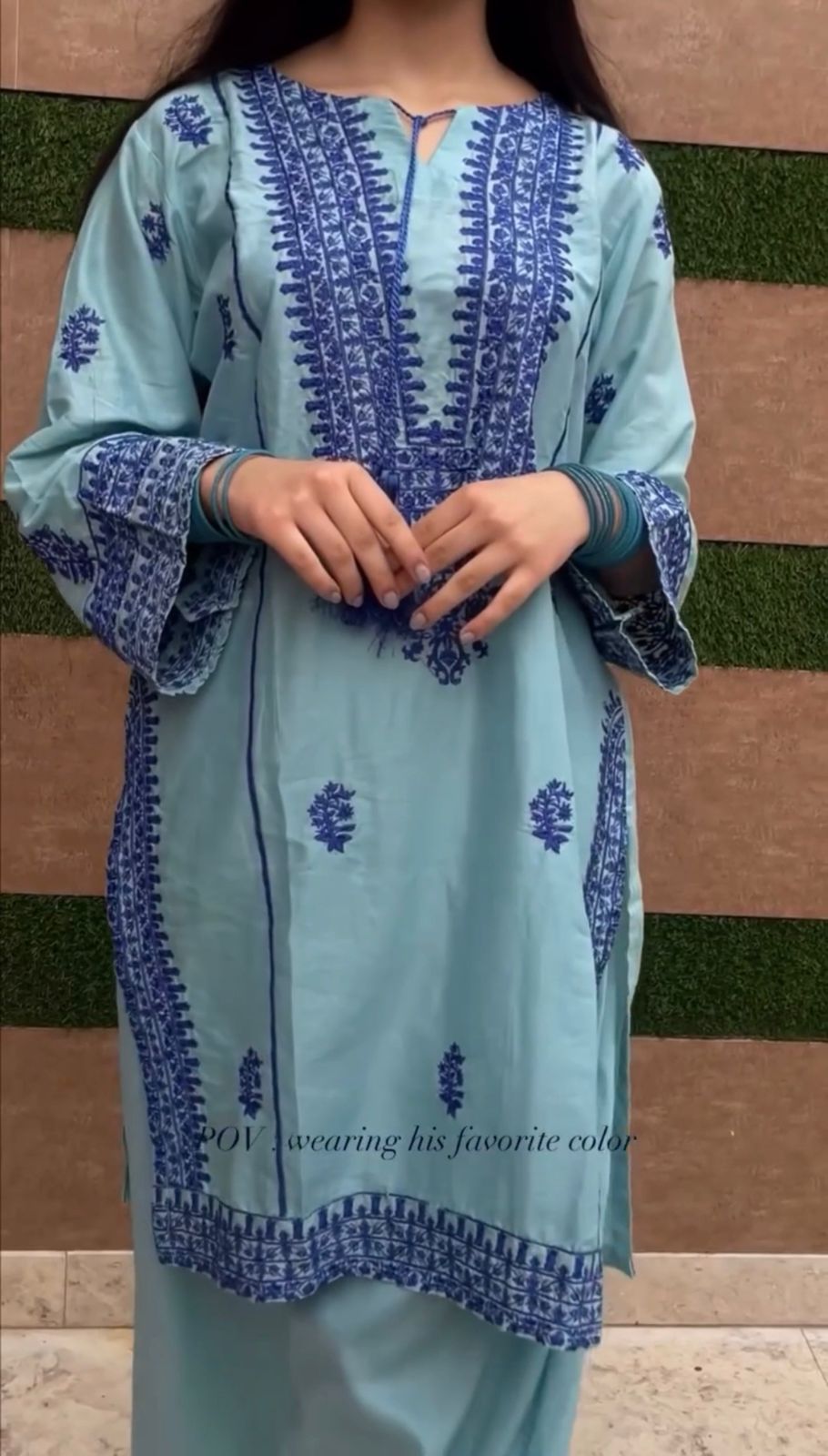 Pretty 2PC Embroidered Dress