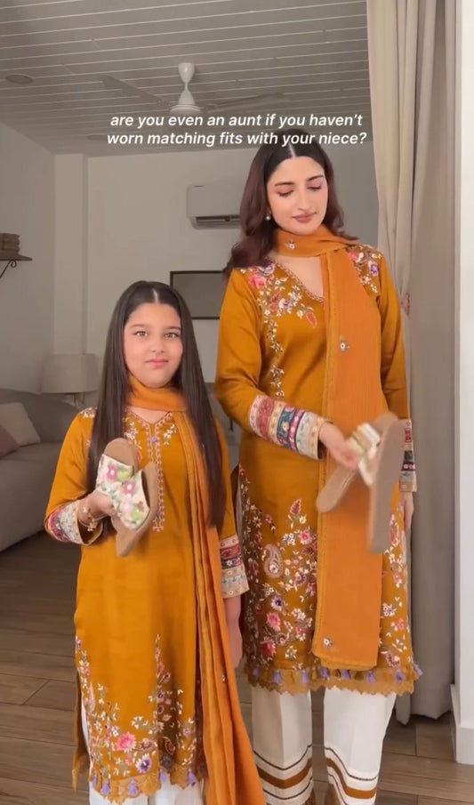 Gul Mother Daughter Stitched 3 Pieces