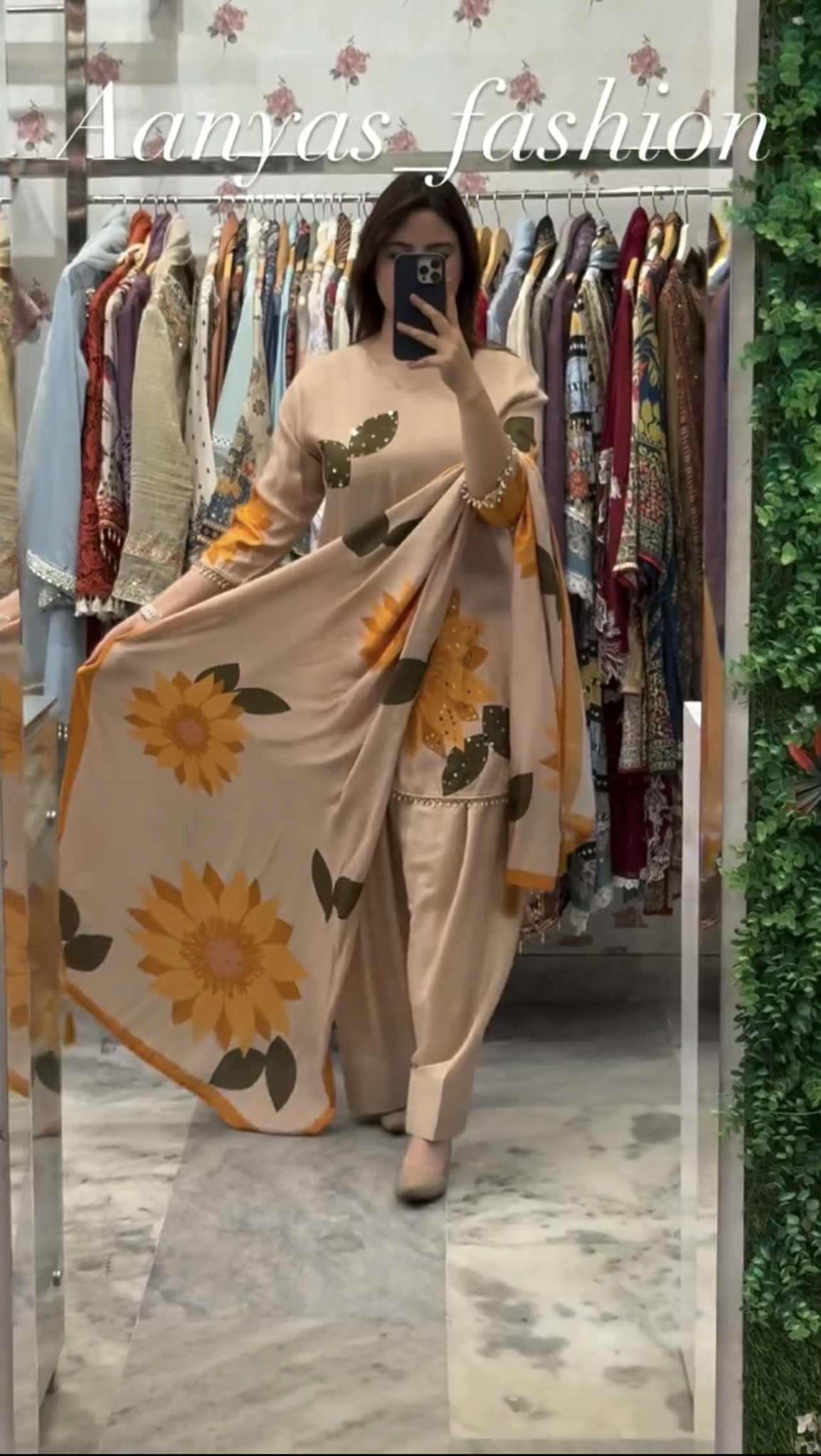 Floral farshi salwar suit 3 pieces