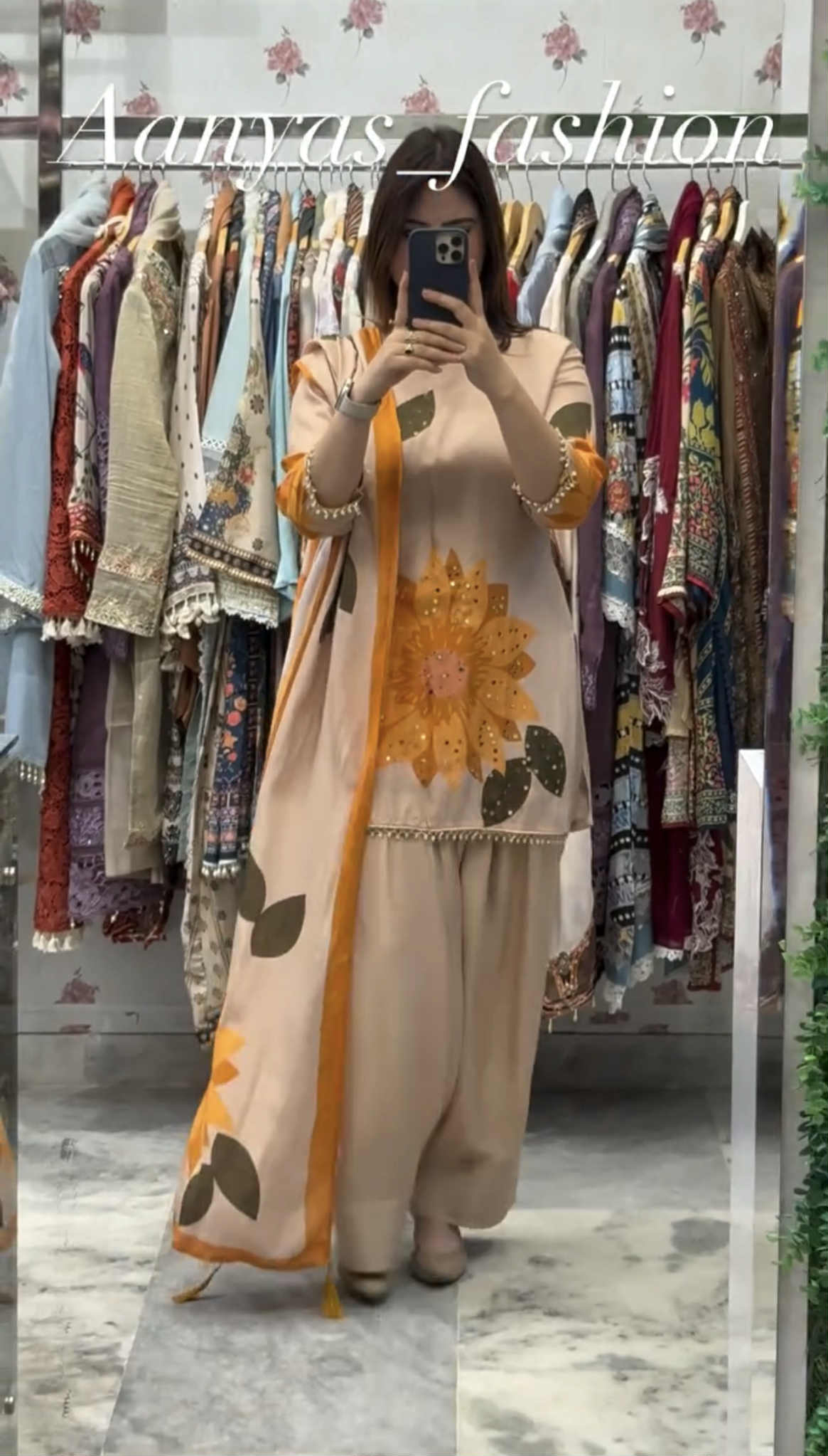 Floral farshi salwar suit 3 pieces