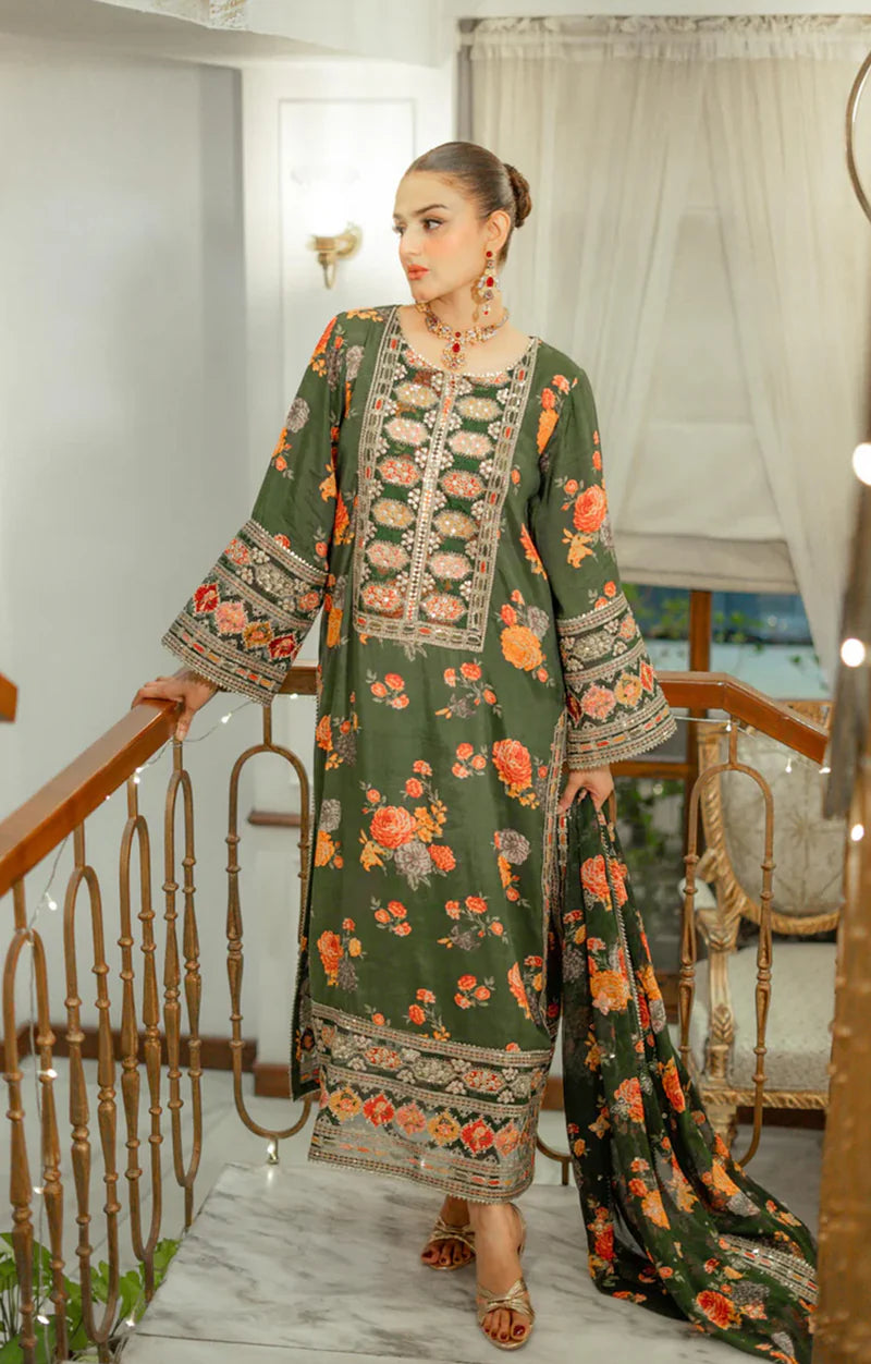 Luxury Trendy Wedding Raw Silk 3pc