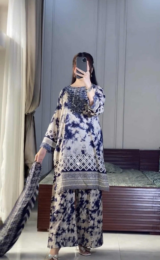 Nazo 3 Piece Stitched Lawn Pret Collection