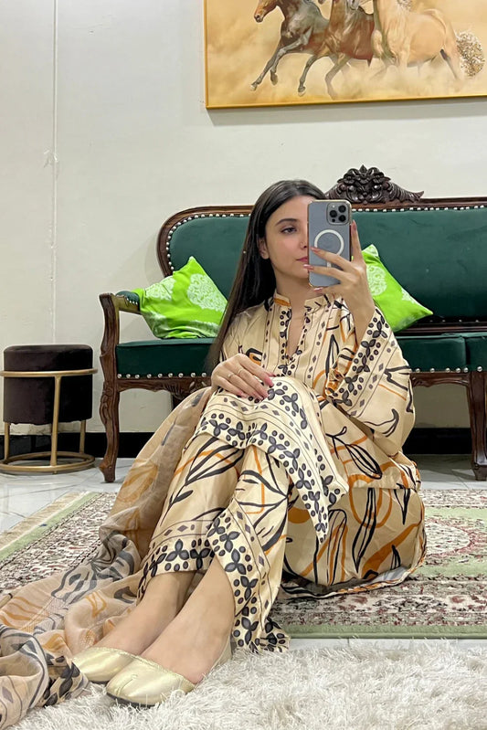 Women stitched 3 pcs dress