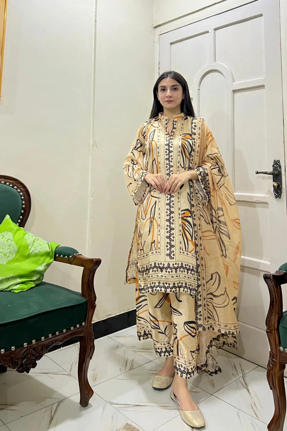 Women stitched 3 pcs dress