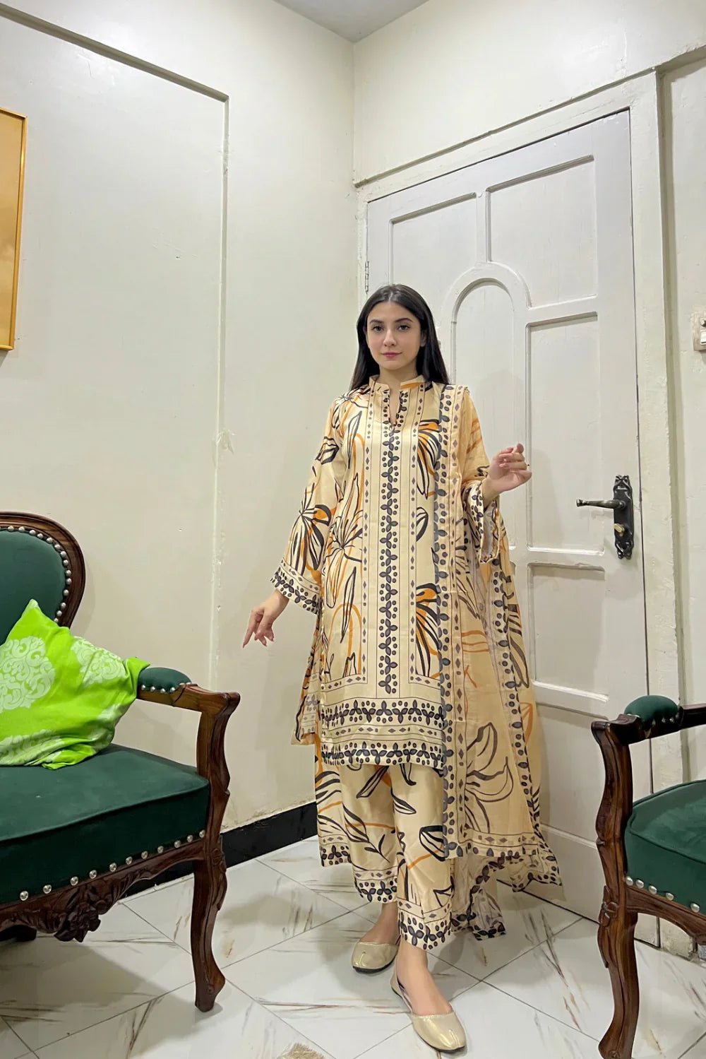 Women stitched 3 pcs dress