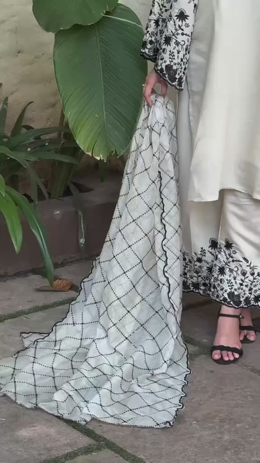 Beautiful Embroidered Stitched 3 Pcs