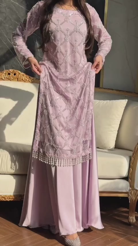LILAC COLOR EMBROIDERED 3PC SUIT