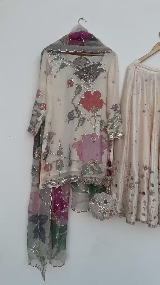 Beautiful Embroidered Stitched Heavy Dress