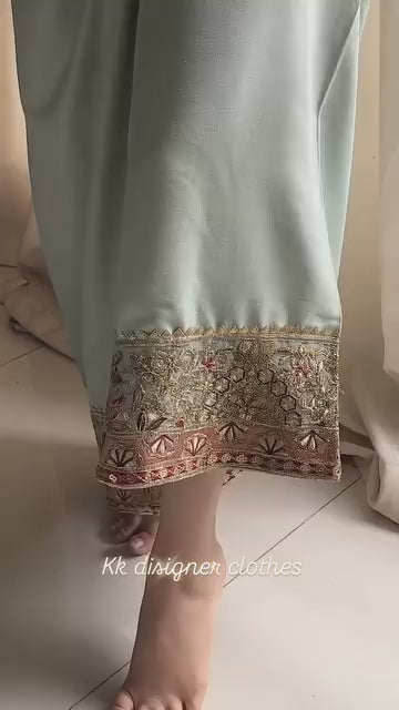 HEAVY EMBROIDERED SUIT