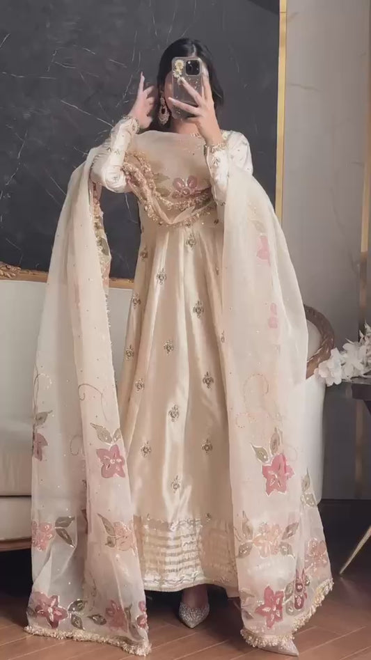 Women Embroidered Dress Festive 3 Pieces