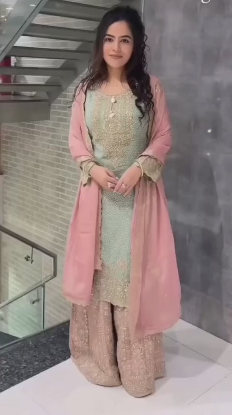 EMBROIDERED 3 PC SUIT