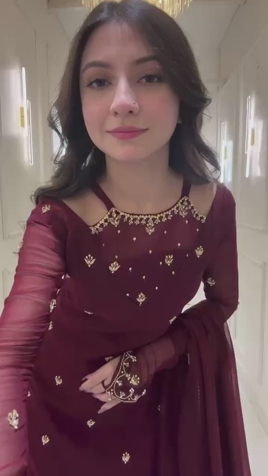 Heavy Embroidered 3 Pcs Dress