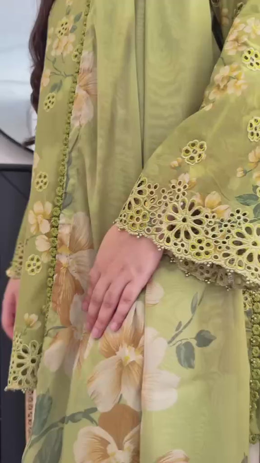 Women 3pcs Embroidered Dress